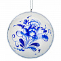 Новогодний елочный шар с росписью "Гжель", фотография 2. Интернет-магазин ЛАВКА ПОДАРКОВ