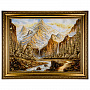 Картина янтарная "Пейзаж с водопадом" 60 х 80 см, фотография 1. Интернет-магазин ЛАВКА ПОДАРКОВ