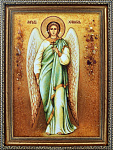 Картина янтарная "Икона Ангел-Хранитель"
