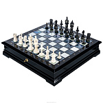Шахматы с перламутром и фигурами из кости 45х45 см
