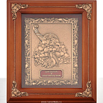 0020461/14-188 Гальванопластика Ключница "РОГ ИЗОБИЛИЯ" дерево коричн багет (14-188)