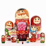 7126-10м Матрешка "СЕМЬЯ.ГАРМОНЬ" 10 МЕСТ