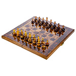 0063421/46*23см СУПЕР-ЦЕНА!!! Янтарь ШАХМАТЫ СКЛАДНЫЕ  (Янтарь в полиэфир.смоле, дуб)