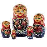 Матрешка "Цветы" 5 мест