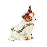 0023727 Традиции ФАБЕРЖЕ Сувенир-ШКАТУЛКА "Комнатная СОБАЧКА" В13-11