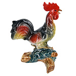 0034118 Гжель Скульптура  "ПЕТУХ НА ВЕТКЕ"