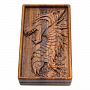 Домино в резной дубовой шкатулке "Дракон", фотография 4. Интернет-магазин ЛАВКА ПОДАРКОВ