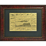  /42*55см Офорт черно-белый "Гражданская авиация ТУ-154 КОЛЛАЖ" 