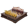Шахматы из мореного дуба с янтарными фигурами 45х45 см, фотография 1. Интернет-магазин ЛАВКА ПОДАРКОВ