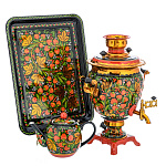 201434 Самовар электрический "КЛУБНИКА" 3 л прямоуг с бел цвет