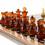 Шахматы с инкрустацией и фигурами из янтаря 34х34 см, фотография 14. Интернет-магазин ЛАВКА ПОДАРКОВ