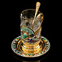 Чайный набор с подстаканником "Римский". Златоуст, фотография 2. Интернет-магазин ЛАВКА ПОДАРКОВ