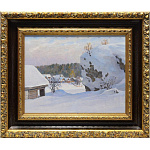 Картина "Обилие снега" (Шуршин Г.) 44 х 35 см