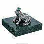 Статуэтка "Лягушка" на каменной подставке. Серебро 925*, фотография 3. Интернет-магазин ЛАВКА ПОДАРКОВ