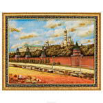 Картина янтарная "Москва. Кремлевская набережная" 30х40 см