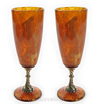 16035-Б Янтарь Бокал для шампанского  в П/У Бронза