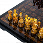 Шахматы с инкрустацией и фигурами из янтаря "Орион" 32х32 см, фотография 9. Интернет-магазин ЛАВКА ПОДАРКОВ
