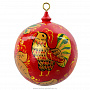 Елочная игрушка шар  "Петушок" (в ассортименте), фотография 2. Интернет-магазин ЛАВКА ПОДАРКОВ