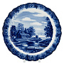 Тарелка декоративная "Пейзаж". Гжель, фотография 1. Интернет-магазин ЛАВКА ПОДАРКОВ
