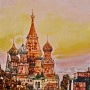 Картина янтарная "Москва" 15х24 см, фотография 2. Интернет-магазин ЛАВКА ПОДАРКОВ