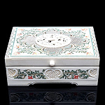  Бивень мамонта ШКАТУЛКА "ОЛЕНИ"резная  Авт.работа