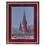 Картина "Водовзводная башня Московского кремля" 67х52 см