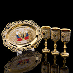 Питейный водочный набор на 3 персоны "Прокуратура". Златоуст