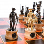 Шахматы деревянные "Полтава" с фигурами из цинкового сплава с чернением, фотография 6. Интернет-магазин ЛАВКА ПОДАРКОВ