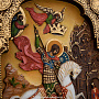 Деревянная икона "Георгий Победоносец" 32х23 см, фотография 3. Интернет-магазин ЛАВКА ПОДАРКОВ