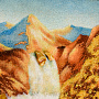 Картина янтарная "Водопад в горах" 30х40 см, фотография 4. Интернет-магазин ЛАВКА ПОДАРКОВ