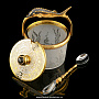 Икорница с ручкой "Каспийское золото" Златоуст, фотография 2. Интернет-магазин ЛАВКА ПОДАРКОВ