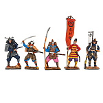 Оловянная миниатюра. Набор солдатиков "Самураи"