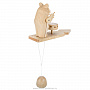 Богородская деревянная игрушка "Медведь барабанщик", фотография 5. Интернет-магазин ЛАВКА ПОДАРКОВ