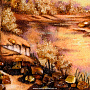 Картина янтарная "Храм у озера" 30х40 см, фотография 4. Интернет-магазин ЛАВКА ПОДАРКОВ