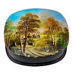 Шкатулка из папье-маше с художественной росписью "Лето в деревне"