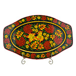 4298  Хохлома ПОДНОС 40*29см Арт Р35 "РЯБИНА"