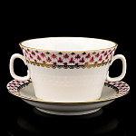 0040511/81.15593.00.1 ЛФЗ ЧАШКА+БЛЮД Бульонная Молодежная"Сетка Блюз" ТН1