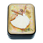 0027459/9*6,5*3см Художественная роспись Шкатулка "БАЛЕТ" перламутр