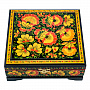 Шкатулка с росписью "Цветы". Хохлома, фотография 4. Интернет-магазин ЛАВКА ПОДАРКОВ
