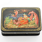 0021240 Лаковая миниатюра Шкатулка "Конек-горбунок" (АР Микулина) 9*6см (14р213)