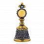 Сувенирный колокольчик с янтарем, фотография 1. Интернет-магазин ЛАВКА ПОДАРКОВ