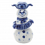 Штоф "Снеговик-балагур". Гжель 0,5 л, фотография 5. Интернет-магазин ЛАВКА ПОДАРКОВ