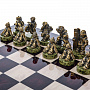 Шахматный ларец с фигурами из бронзы "Спорт" 48х48 см, фотография 1. Интернет-магазин ЛАВКА ПОДАРКОВ