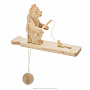 Богородская деревянная игрушка "Медведь-рыболов", фотография 4. Интернет-магазин ЛАВКА ПОДАРКОВ