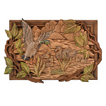 0068679 Панно   из нат. дерева "Утки" 40*26см