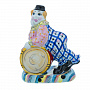 Статуэтка "Клоун на барабане". Гжель в цвете, фотография 3. Интернет-магазин ЛАВКА ПОДАРКОВ