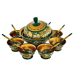 0021762 Хохлома Набор д/десерта 14пр.(в/кат) 64380000014