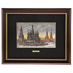 030062/25*32см Офорт цветной  "Москва. Покровский Собор" 