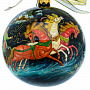 Новогодний елочный шар с росписью "Тройка", фотография 4. Интернет-магазин ЛАВКА ПОДАРКОВ