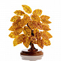 Денежное дерево из янтаря (33 листа), фотография 1. Интернет-магазин ЛАВКА ПОДАРКОВ